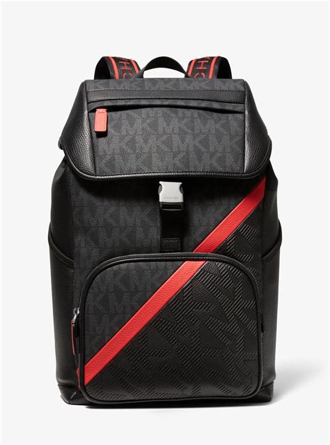 michael kors cooper logo stripe backpack|Cooper Logo Stripe Backpack .